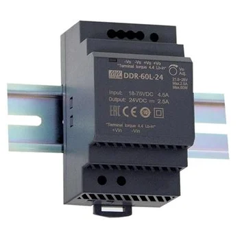 DDR-60L-24, DC/DC преобразователь, 60Вт, вход 18-75В,выход 24В/2.5А Mean Well DDR-60L-24, DC/DC преобразователь, 60Вт, вход 18-75В,выход 24В/2.5А Mean Well